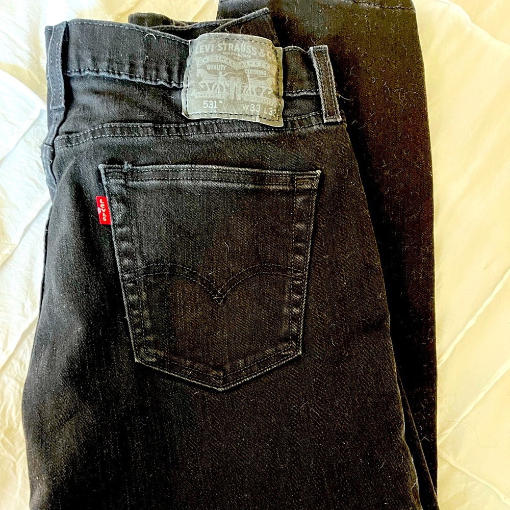 Mens Levi’s 531.  Size 33x32. Black jeans